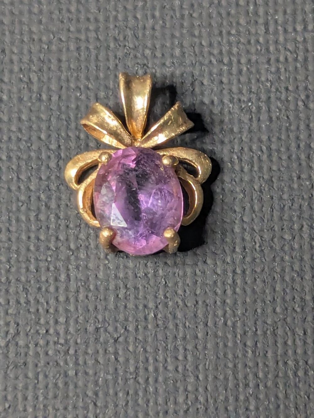 14K Gold Amethyst Pendant